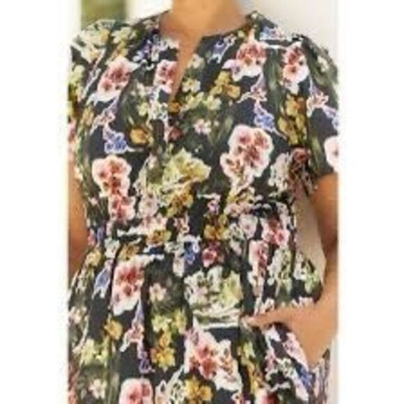 NWT By Anthropologie Womens Floral V-neck The Somerset Maxi Dress Multicolor XL - Picture 3 of 16